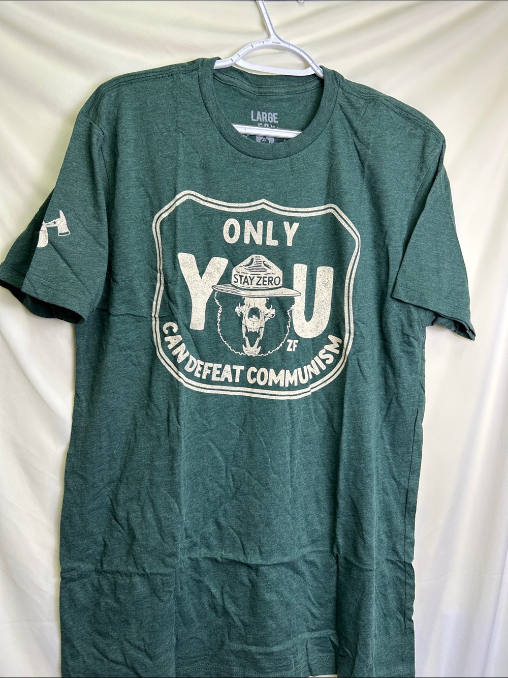 Stay Zero 'Only You' Short Sleeve Graphic Tee - Large - Forest Green